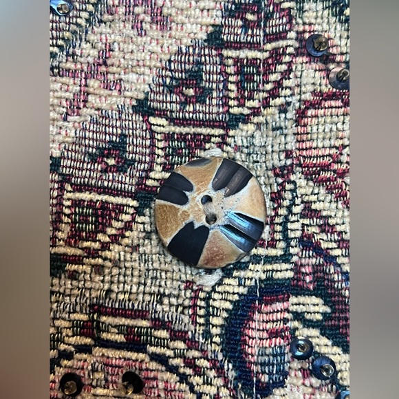 Units tapestry paisley jacket with wood buttons - Picture 3 of 6
